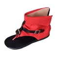 thumbnail image 2 of Sandals Women Women's Fashionable Casual Comfortable Plus Size Sandals Solid Color Round Toe Open Toe Back Zipper Flat Sandals Red 39, 2 of 9
