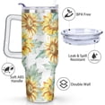 thumbnail image 3 of 40oz Tumbler with Handle and Straw Lid | Vacuum Insulated Leak Proof Tumbler | Stainless Steel Travel Mug Water Bottle Cup Keeps Cold & Hot, 3 of 7
