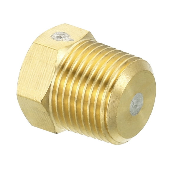 Unique Bargains 3/8' BSPT Brass Fuse Plug Brass Fusible Melt Plug 76 Celsius Degree, Brass Tone