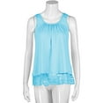 thumbnail image 6 of Jzuxvd Plus Size Swing Lace Flowy Tank Top for Women 01#Blue 3XL, 6 of 7