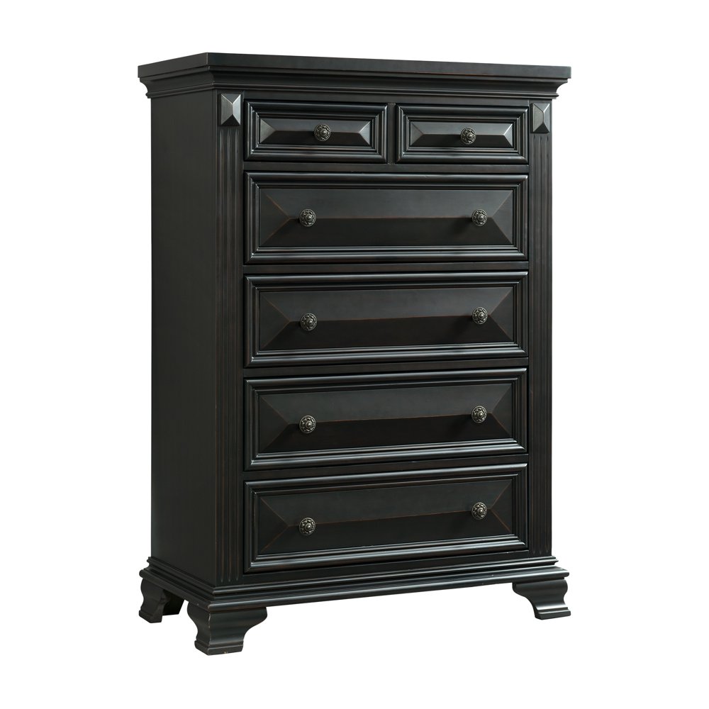 Picket House Furnishings Trent 6Drawer Chest in Antique Black