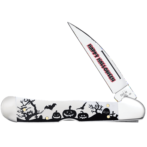 Case XX Happy Halloween Copperlock White Synthetic Stainless Knife