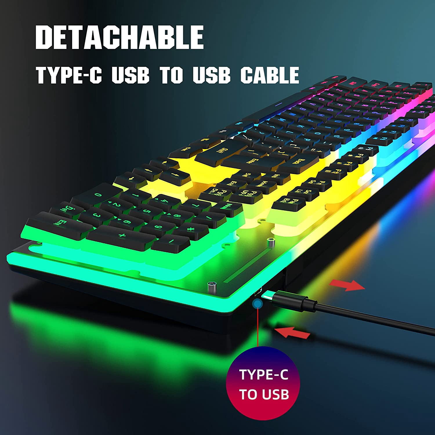 HXSJ L96 Wireless Keyboard & Mouse Combo, 3000mAh, 4800DPI