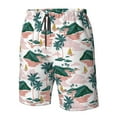 thumbnail image 5 of Kdxio Hawaii Palms Pattern Mens Casual Shorts - Drawstring Summer Beach Sports Shorts for Men, 5 of 9