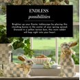 thumbnail image 2 of Bunny Figurine, Rabbit Figurine Decoration for Spring, Standing, Sterling Check, 2 of 8