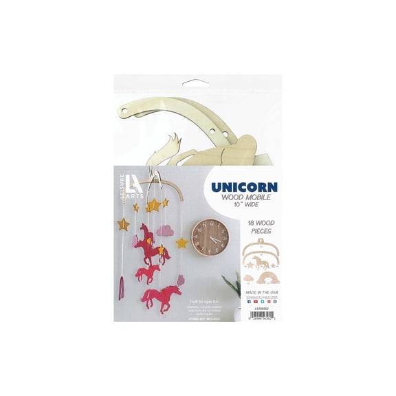 Leisure Arts Wood Mobile Unicorn