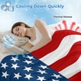 thumbnail image 3 of American Flag Cooling Blanket, Lightweight Breathable Summer Throw Blanket with Double Sided Cold Effect, Blue Red USA Flag Picnic Beach Blankets Bed Sheet for Hot Sleepers 40"x60", 3 of 8