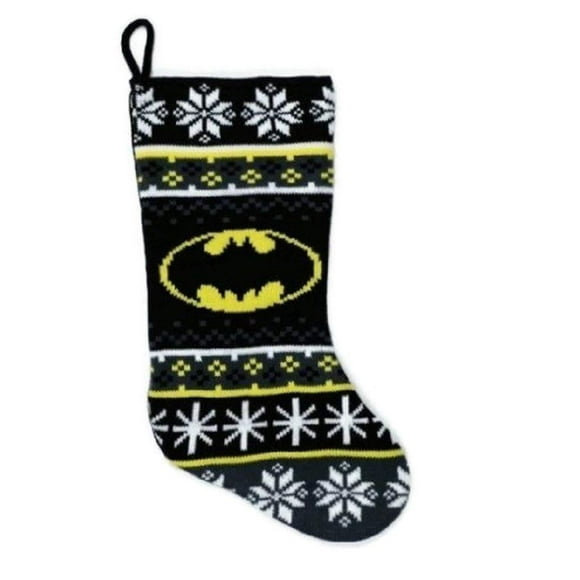 Ruz Knit Christmas Stocking Bat-Man 19"
