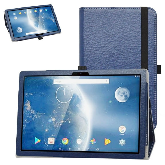 Labanema 10.1" Dragon Touch Notepad 102 /Winnovo P20 Case, PU Leather Folio Stand Protective Case, Cover for 10.1" Dragon Touch Notepad 102 /Winnovo P20 (Dark Blue)