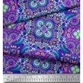 thumbnail image 2 of Soimoi Polyester Crepe Fabric Paisley & Mandala Decorative Printed Fabric 1 Yard 42 Inch Wide, 2 of 2