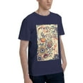 thumbnail image 2 of Bingfone Floral With Birds And Fantasy Flowers Men'S Loose Fit Short-Sleeve Pocket T-Shirt, 2 of 7