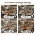 thumbnail image 7 of ODIKA 8'x10' Washable Area Rug Non-Slip Chair-Friendly Mat Plank Plaid Frame Retro Panel Farmhouse Border Motif Door Vintage Refined for Dining Room, Large Office, Lounge, 7 of 7