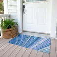 thumbnail image 6 of Addison Rugs Chantille Indoor/Outdoor Transitional Waves Blue Washable Rectangle Rug, 1'8" x 2'6", 6 of 6