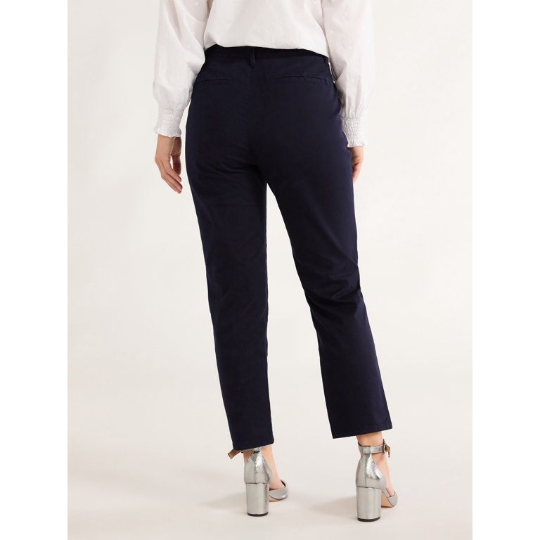 値下げ　小泉　AH42851 L 引越しに Free Assembly Women's Mid Rise Slim Straight Chino Pants