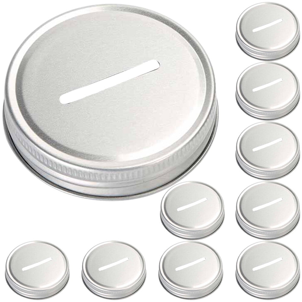 12Pcs Mason Jar Lids Coin Slot Lids Canning Jar Caps for Mason Jars