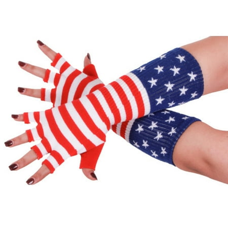 American Eagle Gloves - Enimay Ladies 16 Inch Fingerless Gloves America