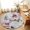 Pink Snow Wheat, variant on Small Round Rug 3Ft, Vintage Spring Floral Non-Slip Washable Circle Rugs Carpet, Pink Summer Botanical Retro Flowers Indoor Outdoor Rug Floor Mats Throw Runner for Bedroom Living Room Bathroom