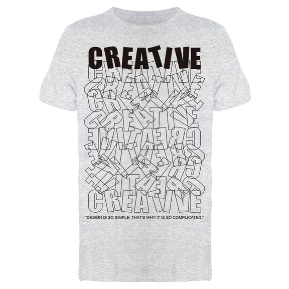 Creative Lettering Design  Tee Men's -Image by Shutterstock