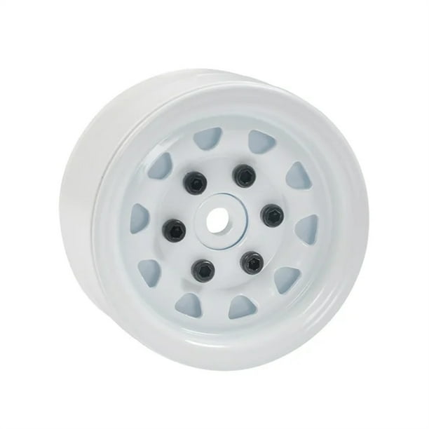 Tholdsy Llantas para 1/10 Axial SCX10 Crawler RC accesorios de coche pieza de coche RC Kits de construcción modelo Blanco