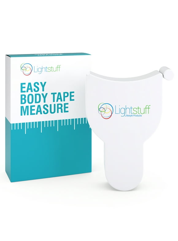 Lightstuff Easy Body Tape Measure - Compact, Ergonomic Body Measurement Tape with One-Button Retraction Design - Smart, Accurate Way to Track Muscle Gain, Fat Loss