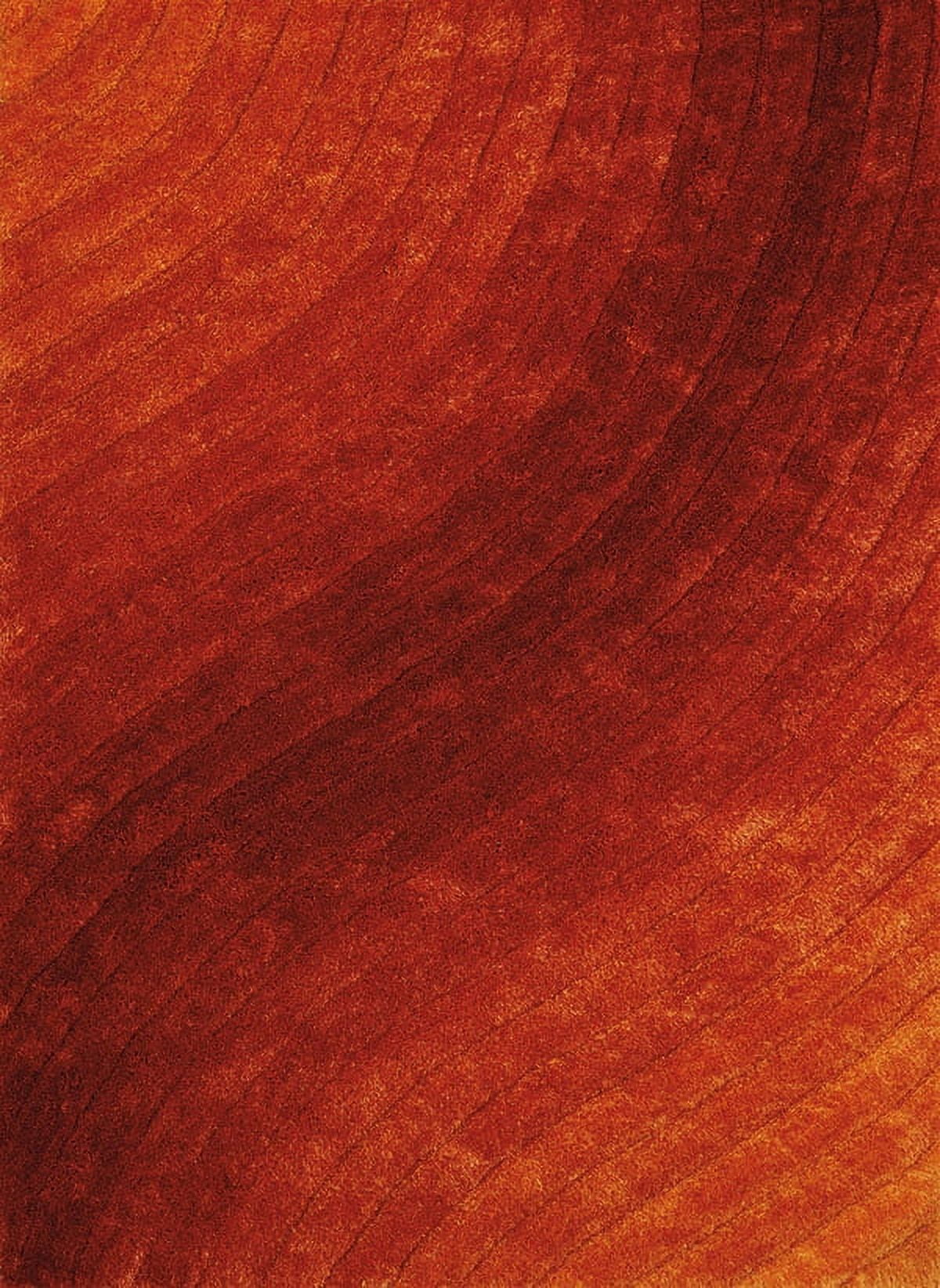United Weavers Veria Bog Shag Abstract Area Rug, Burnt Orange, 5'3" X 7'2"