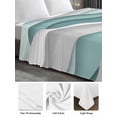 thumbnail image 6 of Teal Ombre Twim Size Flat Sheet, Wrinkleproof & Fadeproof Cooling Flat Bed Sheet Only, Modern Geometric Moire Abstract Art Breathable Soft Bedding Top Sheets 66 x 96 Inches, 6 of 8