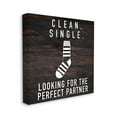thumbnail image 3 of Stupell Industries Humorous Single Sock Laundry Sign Grain Pattern Canvas Wall Art, 17 x 17, Design by Marcus Prime, 3 of 5
