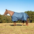 thumbnail image 3 of Jeffers Poplar Head 600 Denier Turnout Sheet for Horses, 0g Polyfill, 72"- Waterproof, Windproof Lightweight Horse Blanket, Adjustable Chest Belly Straps, Tail Flap, Stable Blanket - Blue Jean Baby, 3 of 8