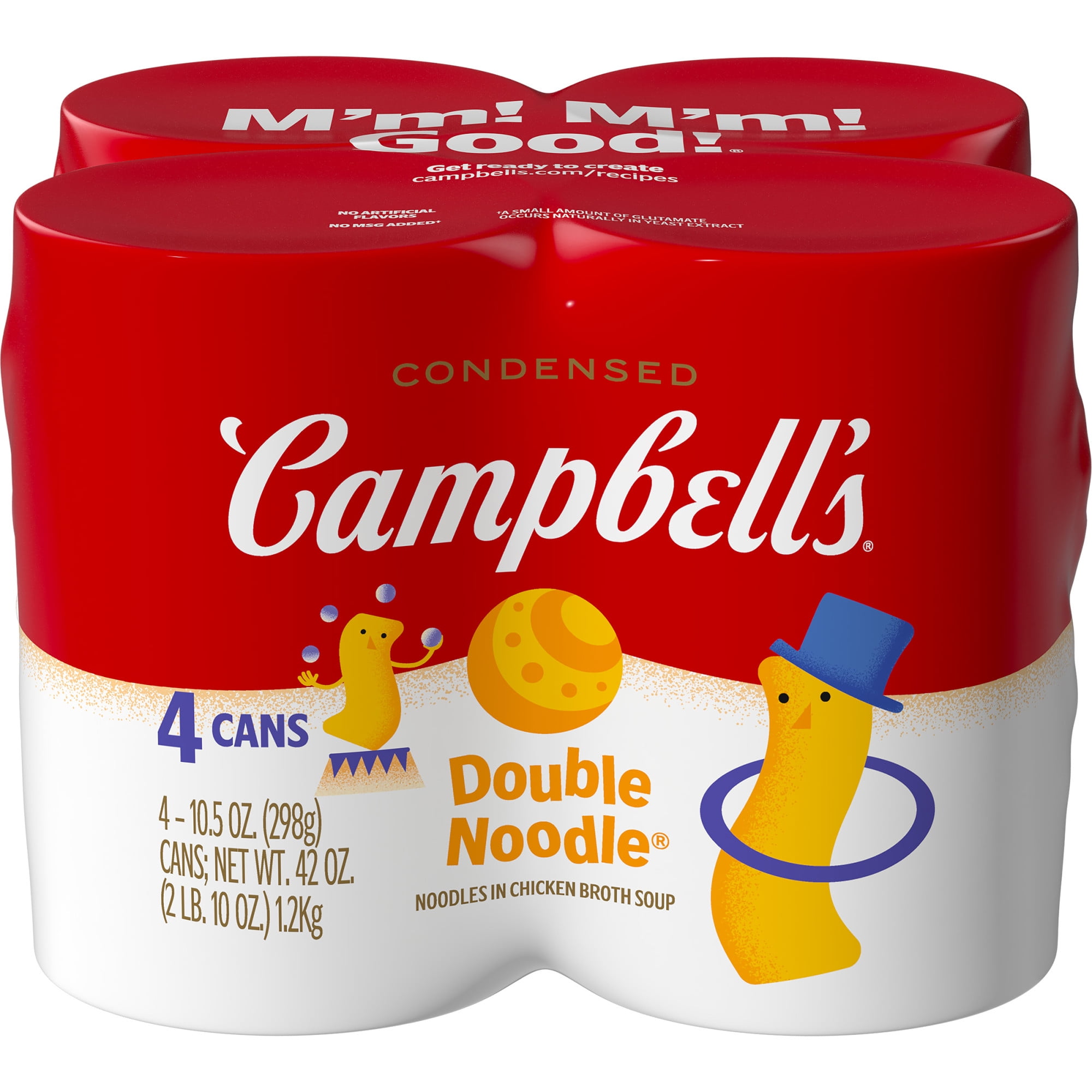 Campbell's Condensed Kids Soup, Double Noodle Soup, 10.5 Ounce Can (Pack of 4)