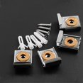 thumbnail image 3 of HUGFEGWE 4PCS Spring Loaded Mirror Hanger Clips Set Unframed Mirror Mount Clips with Plugs and Screws for Bathroom and Toilet Mirror Fixing and Decoration-Silver U2536-15375, 3 of 8