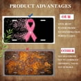 thumbnail image 5 of Pink Ribbon Sparkle Funny Personalized License Plate Rust-proof Stainless Steel Metal License Plate Suitable For Men And Women 12.2" x 6.2", 5 of 7