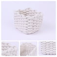 thumbnail image 2 of REGALWOVEN 1 Pack Woven Storage Basket Bin, Shelf Closet with Handles for Home Decor White 7.5*6*5in, 2 of 5