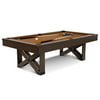 Lancaster 96 Inch Wood Veneer Billiards Pool Table w/ Cues,Cue Rack, and Balls