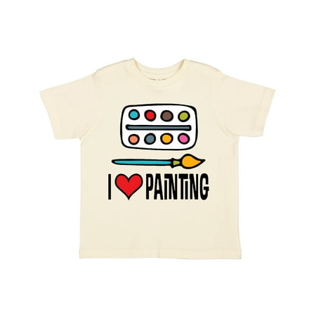 

Inktastic I Love Painting Art Set Gift Toddler Boy or Toddler Girl T-Shirt