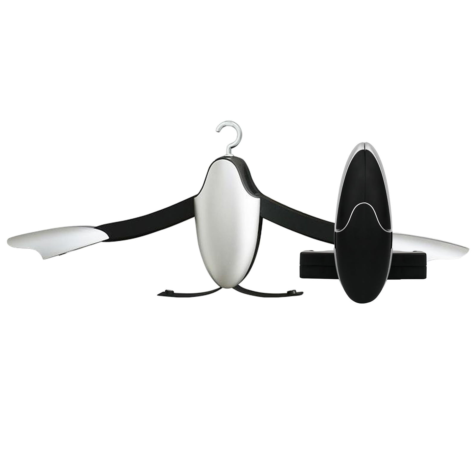 funtasica Car Back Seat Headrest Coat Folding Hanger Travel Vehicle Automotive Accessories Organizers Storage Suit Jacket Clothes Hook - Black