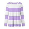 thumbnail image 7 of KAUOD Toddler Girls Cotton Striped Shirt Long Sleeve Crew Neck Pullover Sweatshirts Kids Soft Thermal Lined Sweater Clothes, 7 of 7
