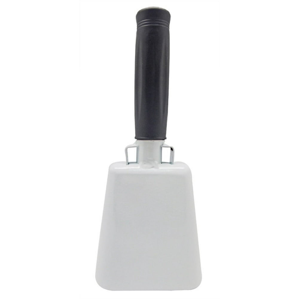 Cowbell With Stick Rubber Grip Handle And Builtin Clapper 10” Steel