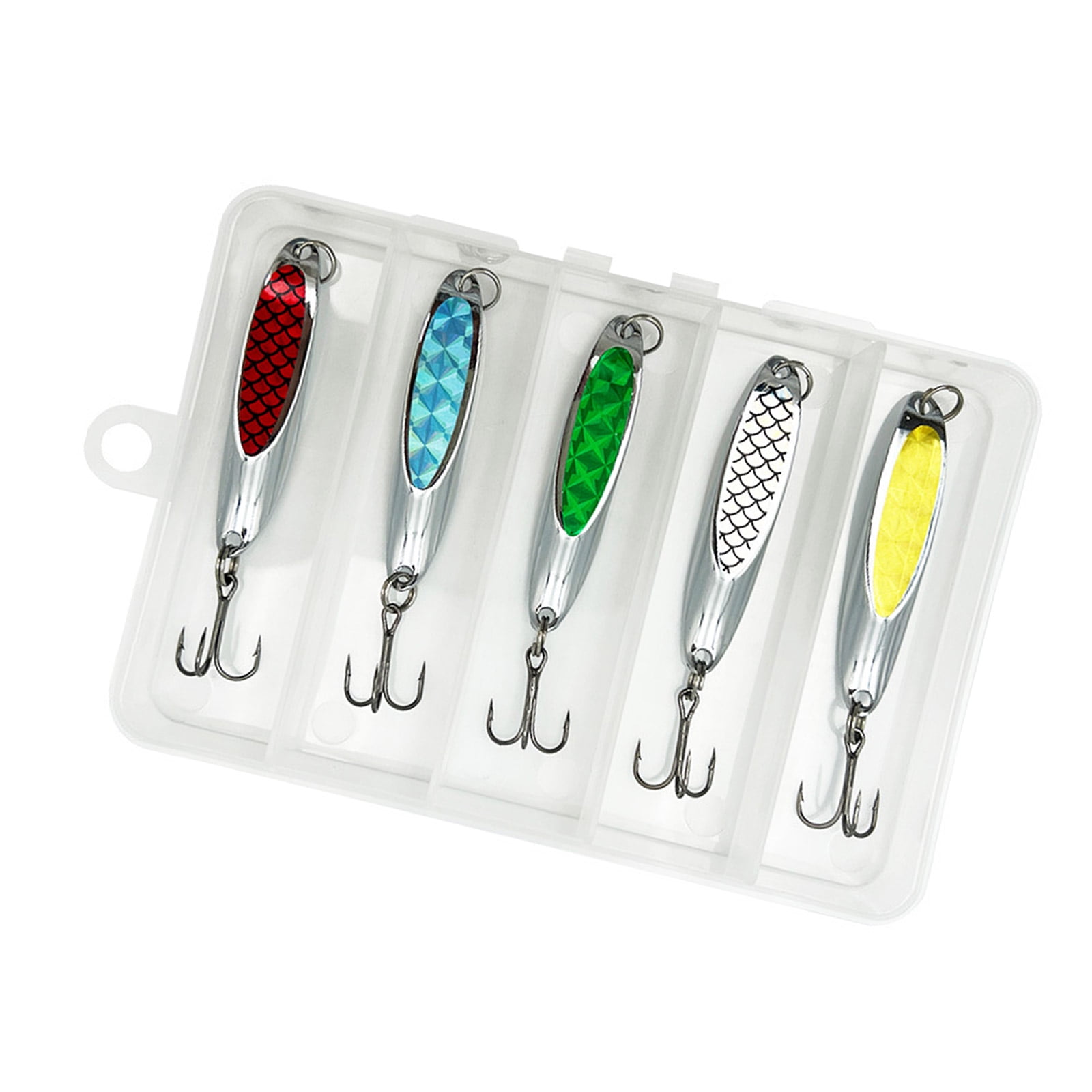 5Pcs/pack Fishing Spoons Lures Sequins Casting Fishes Lure Swimbaits Fishing Jigs Spinner Baits Metal Spoon Fish Lures