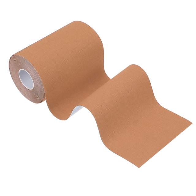 Cinta de Kinesiología Adhesiva de Algodón para Deportes Uxcell 5.5yd x 4" Naranja Claro