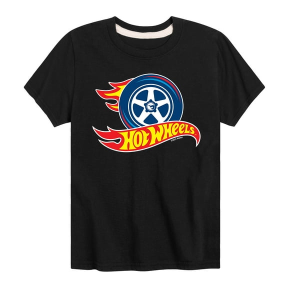Hot Wheels - Flaming Tire Logo - Toddler And Youth Short Sleeve Graphic T-Shirt