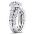 thumbnail image 2 of Pompeii 4Ct Diamond Halo Engagement Wedding Ring Set White Yellow or Rose Gold Lab Grown, 2 of 5