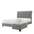 thumbnail image 2 of Benjara Nailhead Trim Queen Size Headboard and Footboard with Fabric Upholstery,Gray, 2 of 3