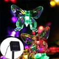 thumbnail image 2 of Crystal Butterfly LED Solar Fairy String Lights Christmas Waterproof New Year Solar LED Lights Garland Garden Wedding Decoration (Butterfly RGB,6.5M 30LEDs), 2 of 6