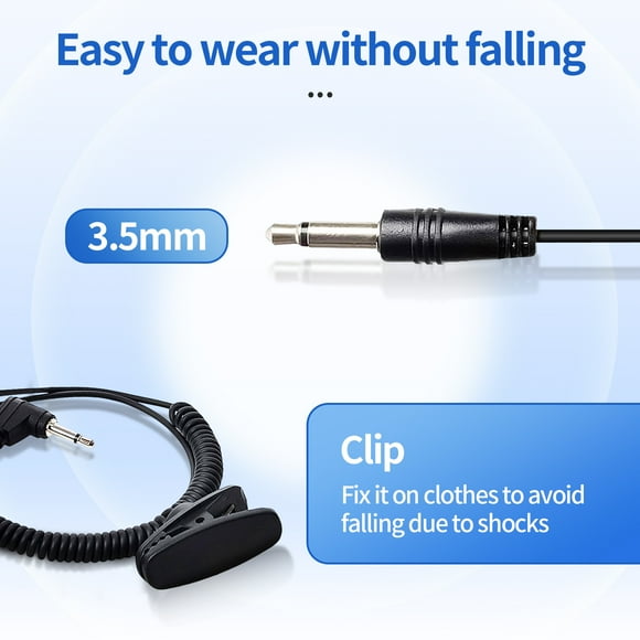 stanreset Air Tube Listen Only Earpieces with 3.5mm Plug for Walkie Talkie/Two Way Radio 3Set