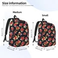 thumbnail image 2 of Yiaed Red Rose Flower Print Print Laptop Backpack Travel Canvas Backpack Vintage Aesthetic Backpack for School Knapsack Backpack Backpack for School-Medium, 2 of 5