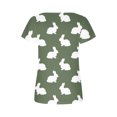 thumbnail image 3 of Blouses à Manches Courtes pour Femmes Mode Imprimée Décontractée Col en V T-Shirt Ample Blouse Hauts à Manches Courtes pour Femmes, 3 of 6