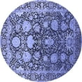 thumbnail image 1 of Ahgly Company Indoor Round Oriental Blue Industrial Area Rugs, 3' Round, 1 of 4