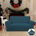 thumbnail image 2 of Easy-Going Jacquard Stretch Sofa Slipcover Non Slip Couch Cover, Loveseat Size, Deep Teal, 2 of 7