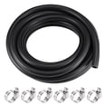 thumbnail image 1 of Fuel Line Hose 8mm ID 12mm OD 16ft Oil Line Fuel Pipe Rubber Water Hose Black, 6 Clamps, 1 of 3