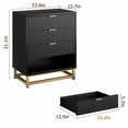 thumbnail image 3 of Danolapsi 4 Drawer Dresser, Large Dresser for Bedroom with 4 Large Drawers, Modern Dressers with Gold Metal Handles for Hallway, Entryway, 3 of 5